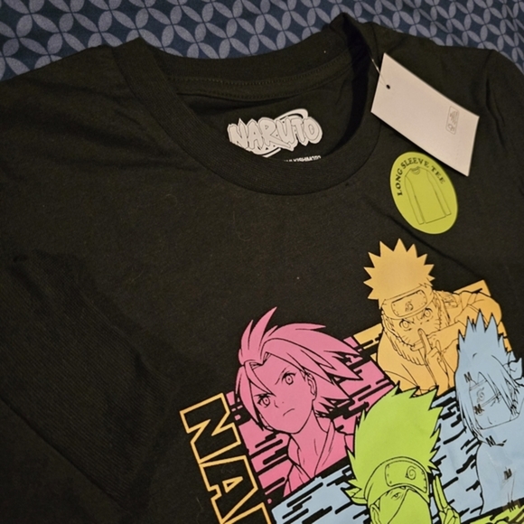 Naruto Boy's Long Sleeve Graphic Tee Black NWT Size Medium - Picture 4 of 9